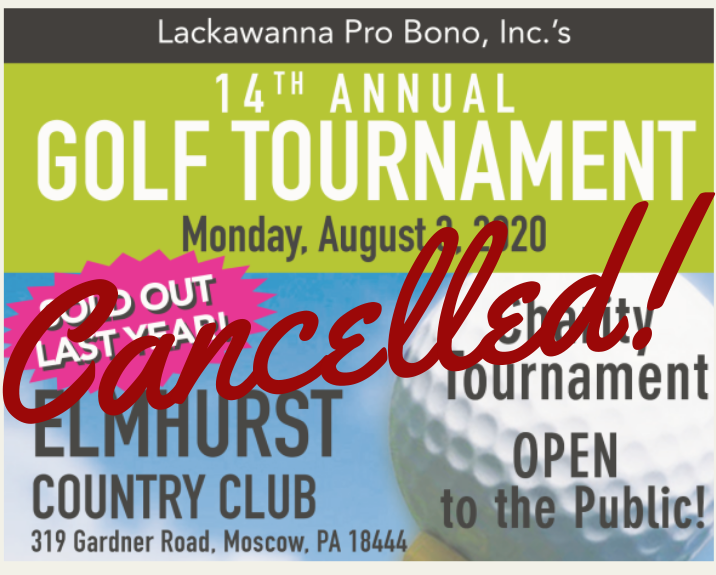 Lackawanna Pro Bono 14th Annual Golf Tournament - Cancelled ! graphic