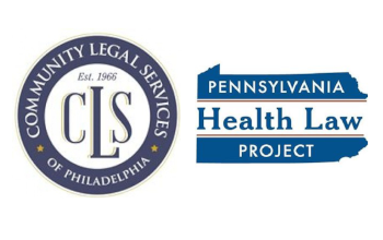 Community Legal Services & PA Health Law Project logos