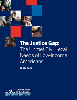 Reprot Cover: The Justice Gap